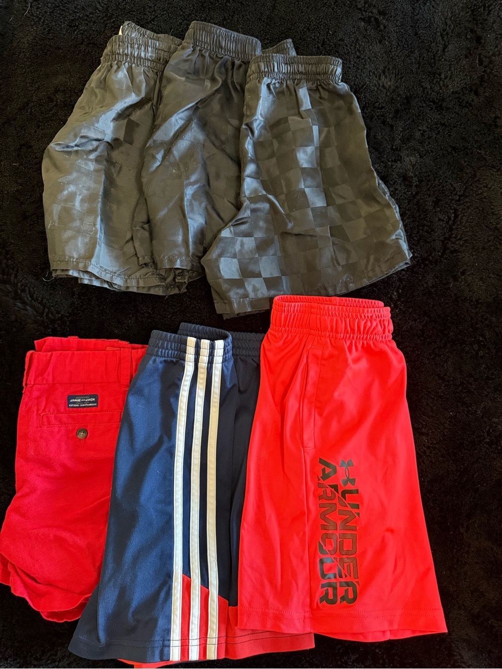 Lot of boy shorts (sz 5/XS) Janie and Jack, Adidas, Under Armour, Umbro
